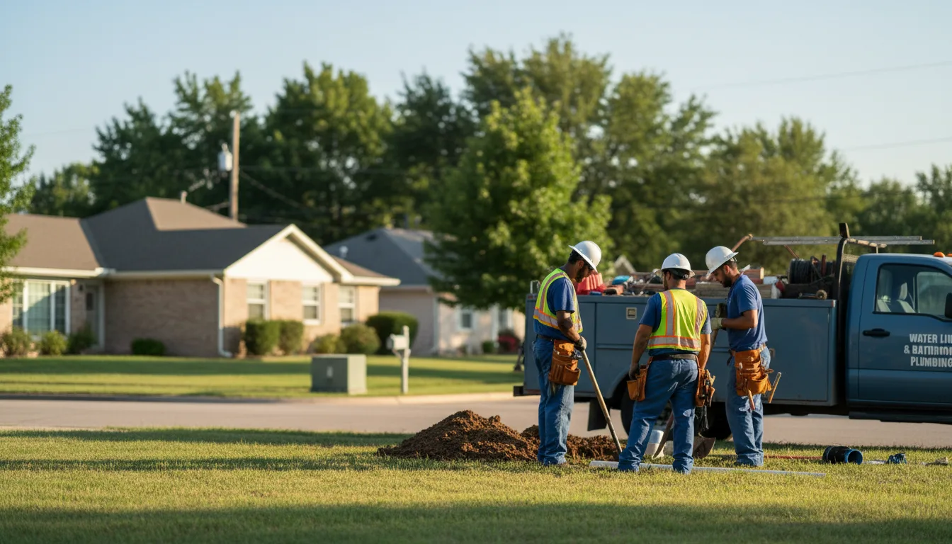 Residential water line and bathroom plumbing service in Lusby, MD